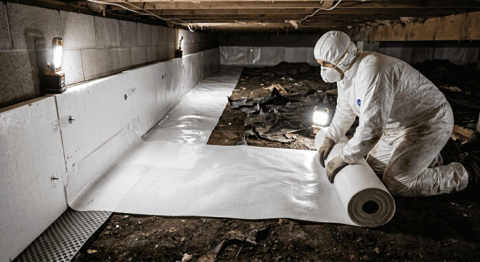 IICRC certified inspector performing moisture mapping during a Garland mold remediation assessment
